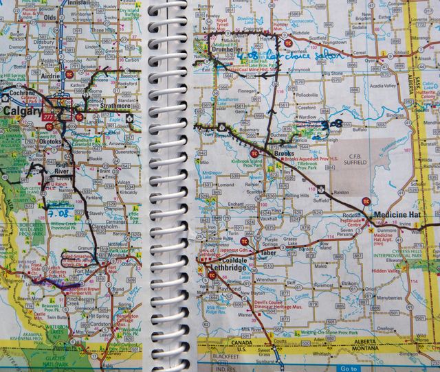 Carte : Carte Badlands et Autour de Calgary