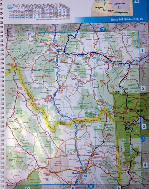 Carte : Carte Arrivée Yellowstone