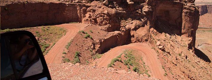 La route de la mort. CanyonLands Park. Superbe!